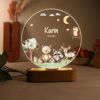 Picture of Custom Name Night Light for Kids - Personalized Animal Night Lamp | Birthday Gift