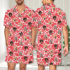 Picture of Custom Face Pajamas Full Set Short Sleeves - Personalised Pajamas Unisex Set