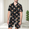 Picture of Custom Face Pajamas Full Set Short Sleeves - Personalised Unisex Pajamas Set for Couple