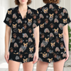 Picture of Custom Face Pajamas Full Set Short Sleeves - Personalised Unisex Pajamas Set for Couple