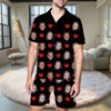 Picture of Custom Short Sleeves Face Pajamas Full Set - Personalised Unisex Summer Pajama