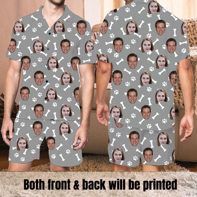 Picture of Custom Summer Face Pajamas Full Set - Personalised Unisex Pajama Set