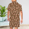 Picture of Custom Summer Pajamas Full Set with Short Sleeves - Personalised Unisex Pajama Sets