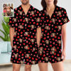 Picture of Custom Summer Pajamas Full Set with Short Sleeves - Personalised Unisex Pajama Set for Gift
