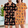 Picture of Custom Full Set Summer Pajamas with Short Sleeves - Personalised Face Pajama Set