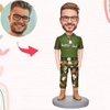 Picture of Custom Bobbleheads: Father's Day Gift Dad in Camouflage | Personalized Bobbleheads for the Special Someone as a Unique Gift Idea｜Best Gift Idea for Birthday, Christmas, Thanksgiving etc.
