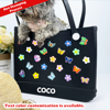 Picture of Custom Colorful Butterfly Flower Beach Bag - Personalized Waterproof Beach Bag - Custom Colorful Name Hole Bag