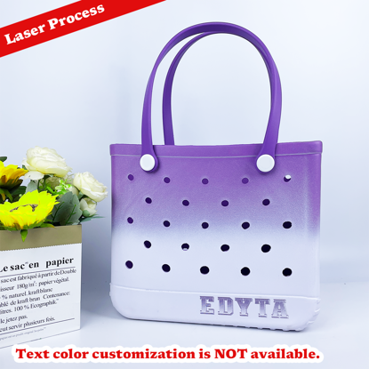 Picture of Custom Color Gradient Beach Bag - Personalized Waterproof Beach Bag - Custom Laser Name Hole Bag