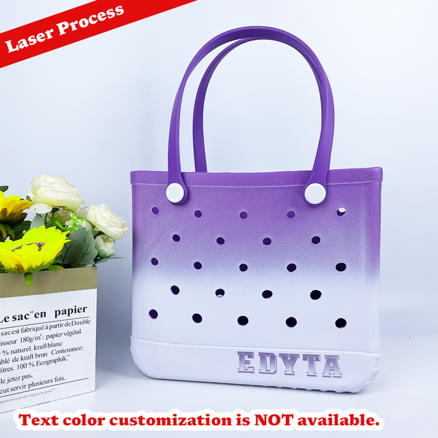 Picture of Custom Color Gradient Beach Bag - Personalized Waterproof Beach Bag - Custom Laser Name Hole Bag