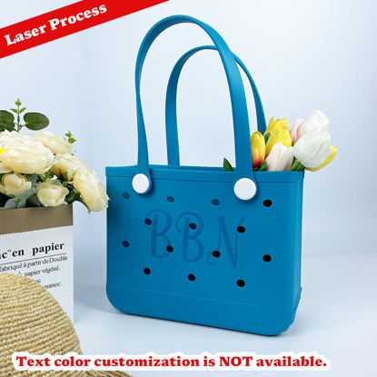 Picture of Custom Beach Bags - Personalized Name Waterproof Beach Bags - Custom Colored Name Hole Bags