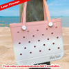Picture of Custom Gradient Beach Bag - Personalized Waterproof Beach Bag - Custom Laser Name Hole bag