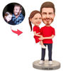 Picture of Custom Bobbleheads: Happy Father Daughter Bobbleheads | Personalized Bobbleheads for the Special Someone as a Unique Gift Idea｜Best Gift Idea for Birthday, Christmas, Thanksgiving etc.