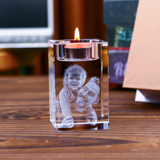 Picture of Custom 3D Photo Crystal Candle Holder