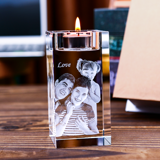 Picture of Custom 3D Photo Crystal Candle Holder