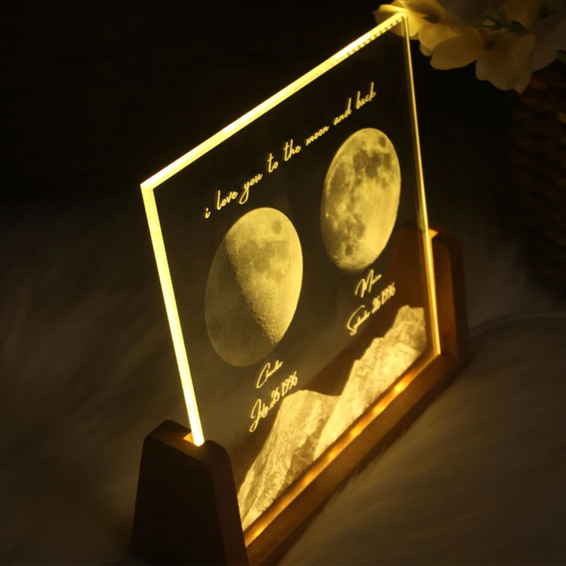 Picture of Personalized Moon Phase Crystal Lamp