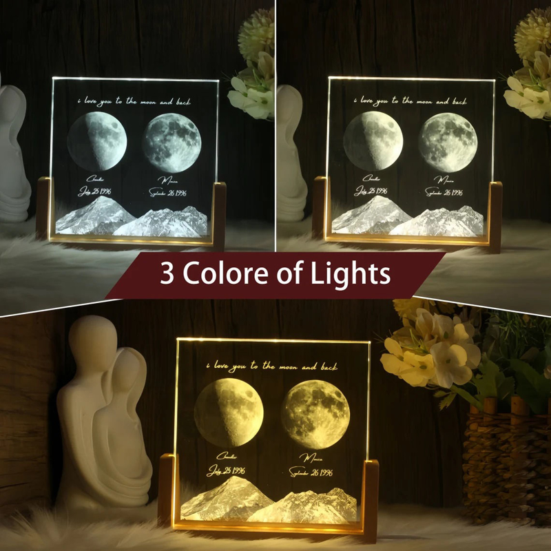 Picture of Personalized Moon Phase Crystal Lamp