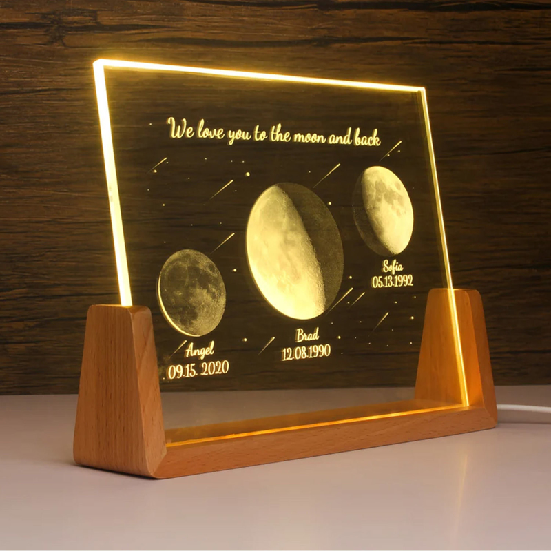 Picture of Personalized Moon Phase Crystal Lamp