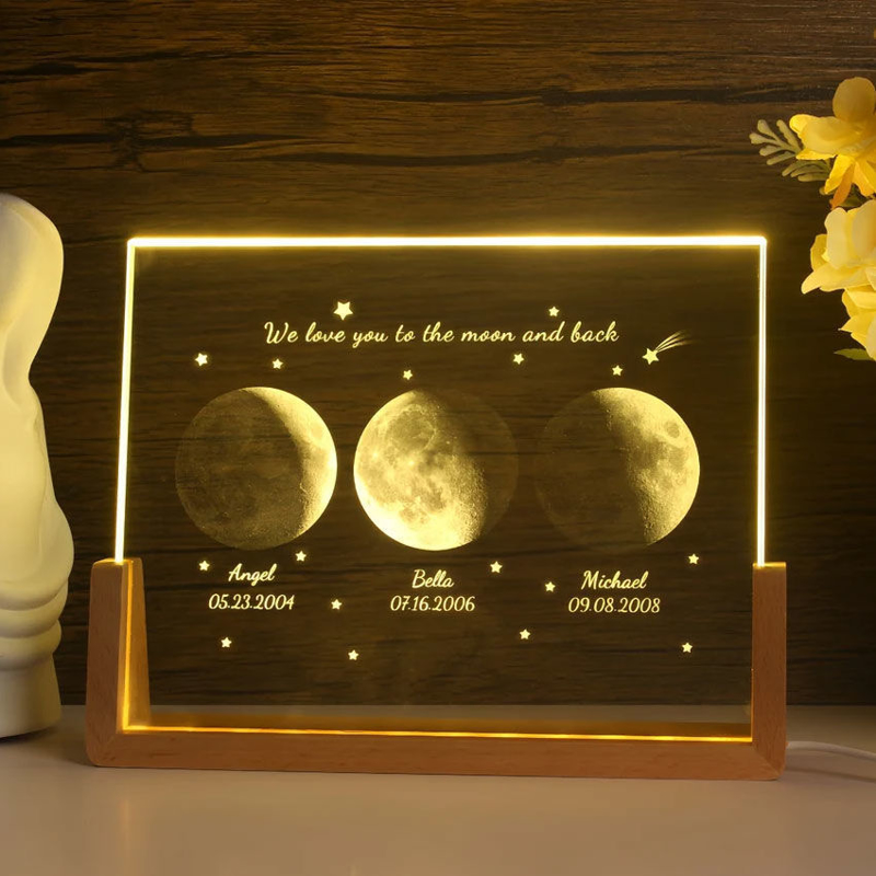 Picture of Personalized Moon Phase Crystal Lamp