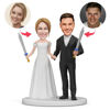 Picture of Custom Bobbleheads: Couples in Holding Sword Fighting| Personalized Bobbleheads for the Special Someone as a Unique Gift Idea｜Best Gift Idea for Birthday, Christmas, Thanksgiving etc.
