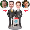 Picture of Custom Bobbleheads: Fathers Day Gift Father and Son in Suits Bobbleheads | Personalized Bobbleheads for the Special Someone as a Unique Gift Idea｜Best Gift Idea for Birthday, Christmas, Thanksgiving etc.