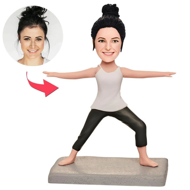 Picture of Custom Bobbleheads: Fitness Yoga Queen | Personalized Bobbleheads for the Special Someone as a Unique Gift Idea｜Best Gift Idea for Birthday, Christmas, Thanksgiving etc.