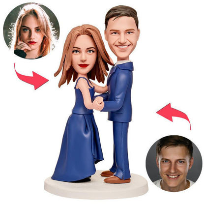Picture of Custom Bobbleheads: Formal Duet Wedding Anniversary Bobbleheads | Personalized Bobbleheads for the Special Someone as a Unique Gift Idea｜Best Gift Idea for Birthday, Christmas, Thanksgiving etc.