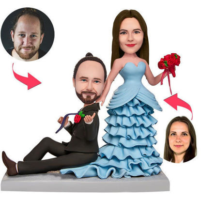Picture of Custom Bobbleheads: Funny Couple Bobbleheads | Personalized Bobbleheads for the Special Someone as a Unique Gift Idea｜Best Gift Idea for Birthday, Christmas, Thanksgiving etc.