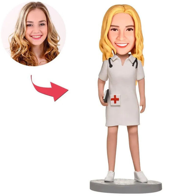 Picture of Custom Bobbleheads: Sexy Female Nurse | Personalized Bobbleheads for the Special Someone as a Unique Gift Idea｜Best Gift Idea for Birthday, Christmas, Thanksgiving etc.