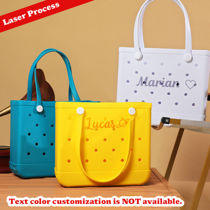 Picture of Custom Name Beach Bags - Personalized Waterproof Beach Bags - Laser Custom Name Hole Bags