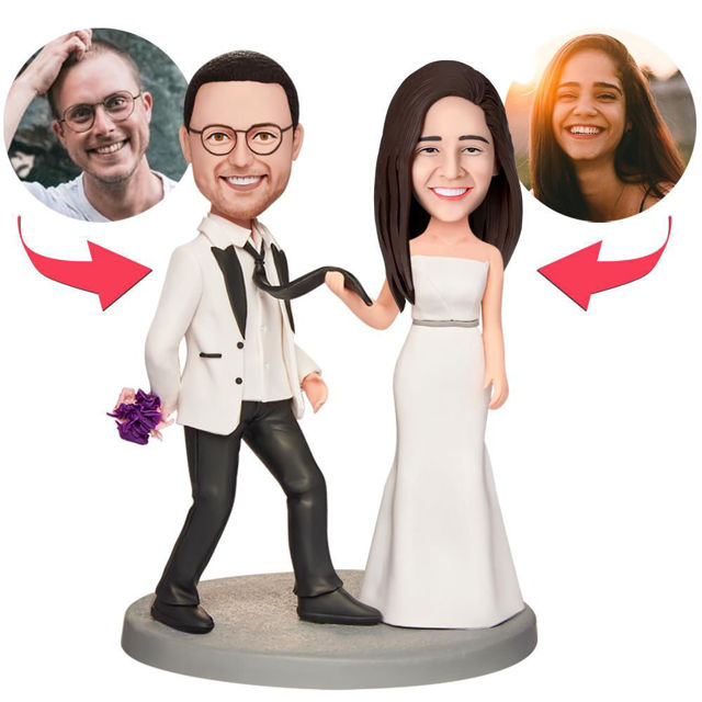 Picture of Custom Bobbleheads: Wedding Gift Get Married Together Bobbleheads | Personalized Bobbleheads for the Special Someone as a Unique Gift Idea｜Best Gift Idea for Birthday, Christmas, Thanksgiving etc.