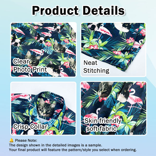 Picture of Custom Face Hawaiian Shirt for Family - Custom Hawaiian Shirt for Men, Women and Kids - Beach Party and Summer vacation Family Shirt