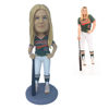 Picture of Custom Bobbleheads: Bassball player girl | Personalized Head to Toe Customization Bobblehead for Your Special Someone as a Unique Gift Idea