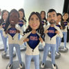 Picture of Custom Bobbleheads: Bassball player girl | Personalized Head to Toe Customization Bobblehead for Your Special Someone as a Unique Gift Idea