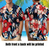 Picture of Custom Face Hawaiian Shirt for Family - Custom Hawaiian Shirt with Tropical Flower Type