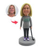 Picture of Custom Bobbleheads: Female Hockey Player | Personalized Bobbleheads for the Special Someone as a Unique Gift Idea｜Best Gift Idea for Birthday, Christmas, Thanksgiving etc.