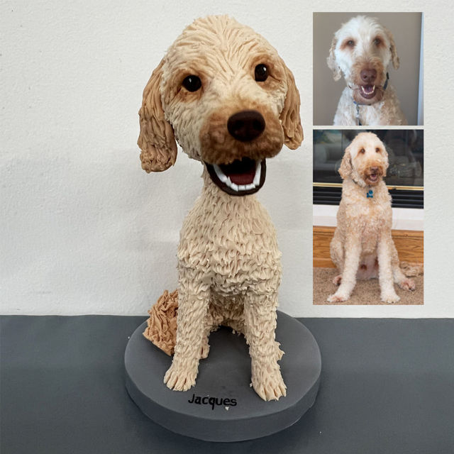 Picture of Custom Bobbleheads: Teddy dog | Personalized Bobbleheads for the Special Someone as a Unique Gift Idea｜Best Gift Idea for Birthday, Christmas, Thanksgiving etc.