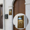 Picture of Custom Wooden Solar Light House Sign - Personalised Engraved Door Number Sign Plaque - LED Lit Numbers