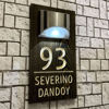 Picture of Custom Wooden Solar Light House Sign - Personalised Engraved Door Number Sign Plaque - LED Lit Numbers