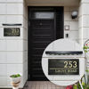 Picture of Custom Waterproof Wooden House Sign with Solar Light - Personalised Engraved Door Number Sign Plaque