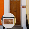 Picture of Custom Waterproof Wooden House Sign with Solar Light - Personalised Engraved Door Number Sign Plaque