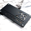 Picture of Custom House Sign with solar light - 3D Laser Acrylic Door Number Signs Plaque - Housewarming Gift