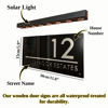 Picture of Custom House Sign with solar light - 3D Laser Acrylic Door Number Signs Plaque - Housewarming Gift