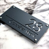 Picture of Custom House Sign with solar light - 3D Laser Acrylic Door Number Signs Plaque - Housewarming Gift