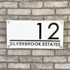 Picture of Custom House Sign with solar light - 3D Laser Acrylic Door Number Signs Plaque - Housewarming Gift