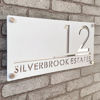 Picture of Custom House Sign with solar light - 3D Laser Acrylic Door Number Signs Plaque - Housewarming Gift