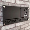 Picture of Custom House Sign with solar light - 3D Laser Acrylic Door Number Signs Plaque - Housewarming Gift