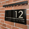 Picture of Custom House Sign with solar light - 3D Laser Acrylic Door Number Signs Plaque - Housewarming Gift