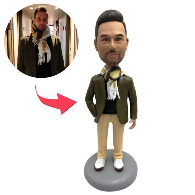 Picture of Custom Bobbleheads:  fashion man | Personalized Bobbleheads for the Special Someone as a Unique Gift Idea｜Best Gift Idea for Birthday, Christmas, Thanksgiving etc.