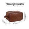 Picture of Custom Leather Toiletry Bag - Personalized Groomsmen Gifts - Travel Bag For Men