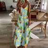 Picture of Custom Face Photo Hawaiian Style Big Pineapple Long Dress and Shirt Family Matching - Beach Party T-Shirts - Best Summer Holiday Gifts